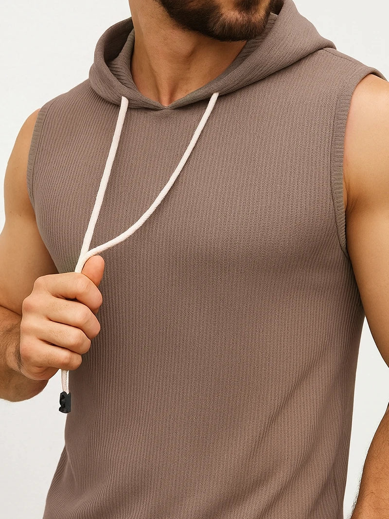 Men's training hooded tank top