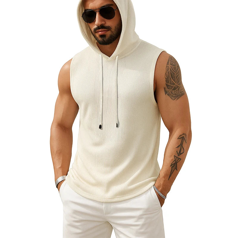 Men's training hooded tank top